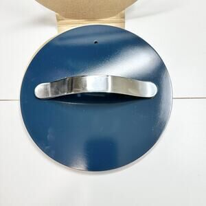 Navy Cookware Lid with Stainless Steel Handle